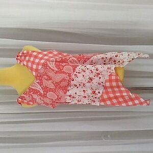 Cato Asymmetric hem top Sleeveless Coral Pink Blouse Size M